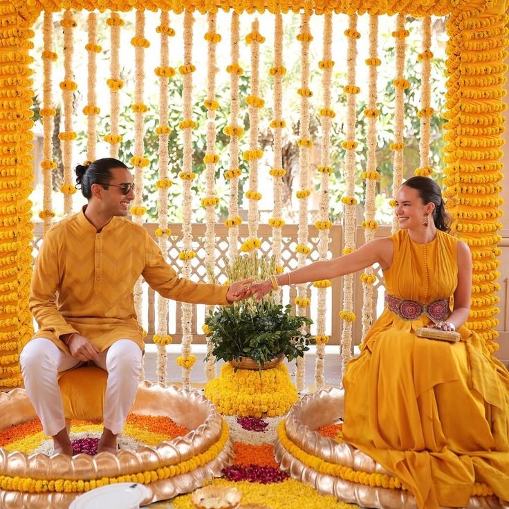 Joyful Couple Haldi Moments